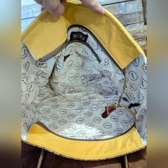 Myra Supine Canvas & Leather With Concho & Studs Handbag - Picture 15 of 16